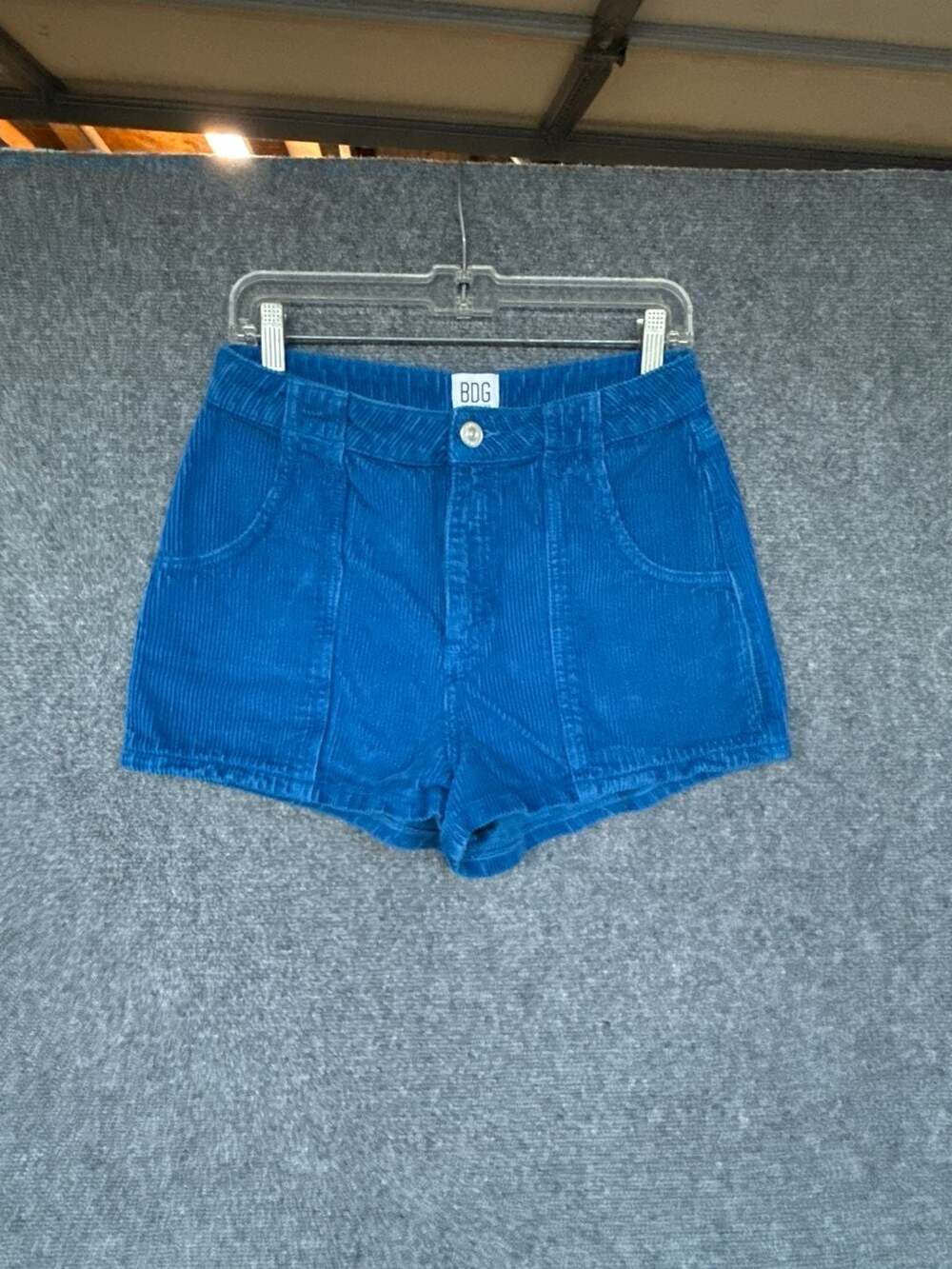 BDG Urban Outfitters Blue Corduroy High-Waisted Shorts Size M